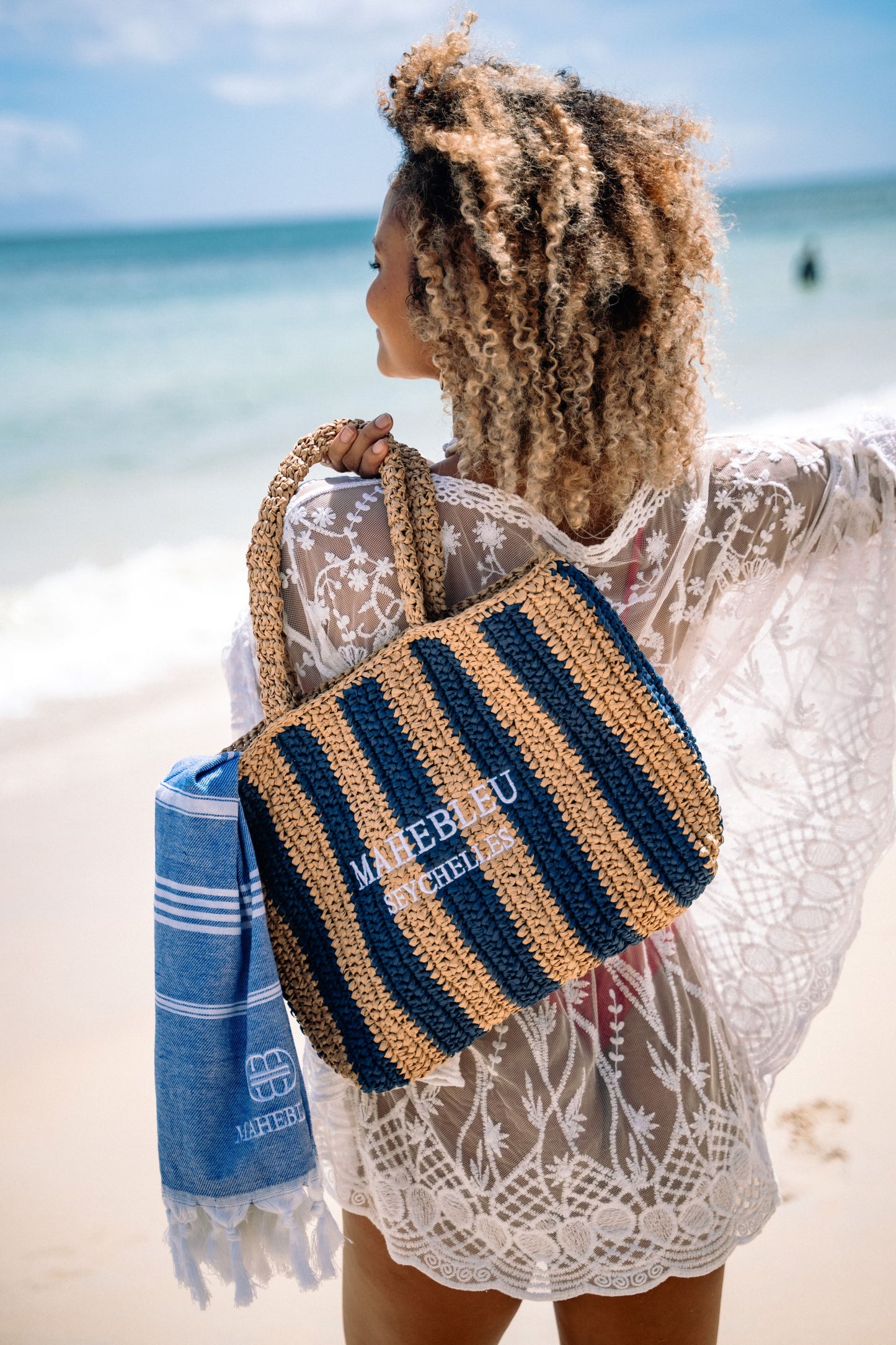 Seychelles Striped Tote Bag