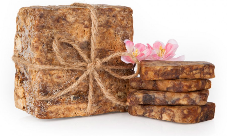 100% Organic African Black Soap - Antibacterial + Healing