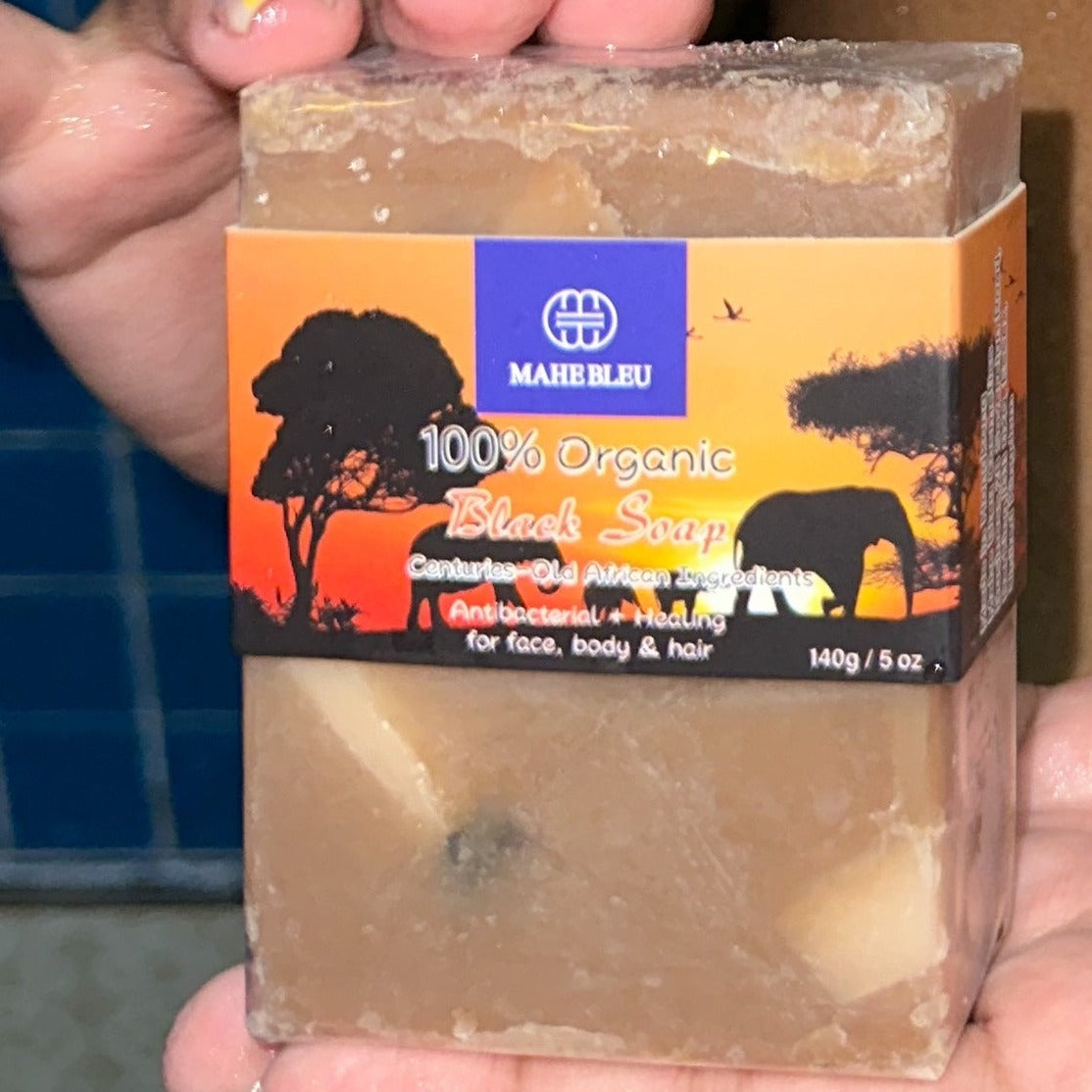 100% Organic African Black Soap - Antibacterial + Healing